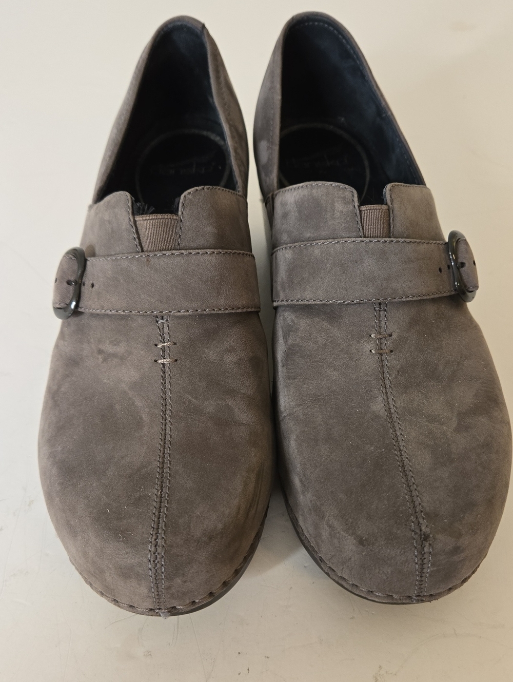 Dansko Tamara Gray Suede Nubuck Clogs Shoes EU42 US 10